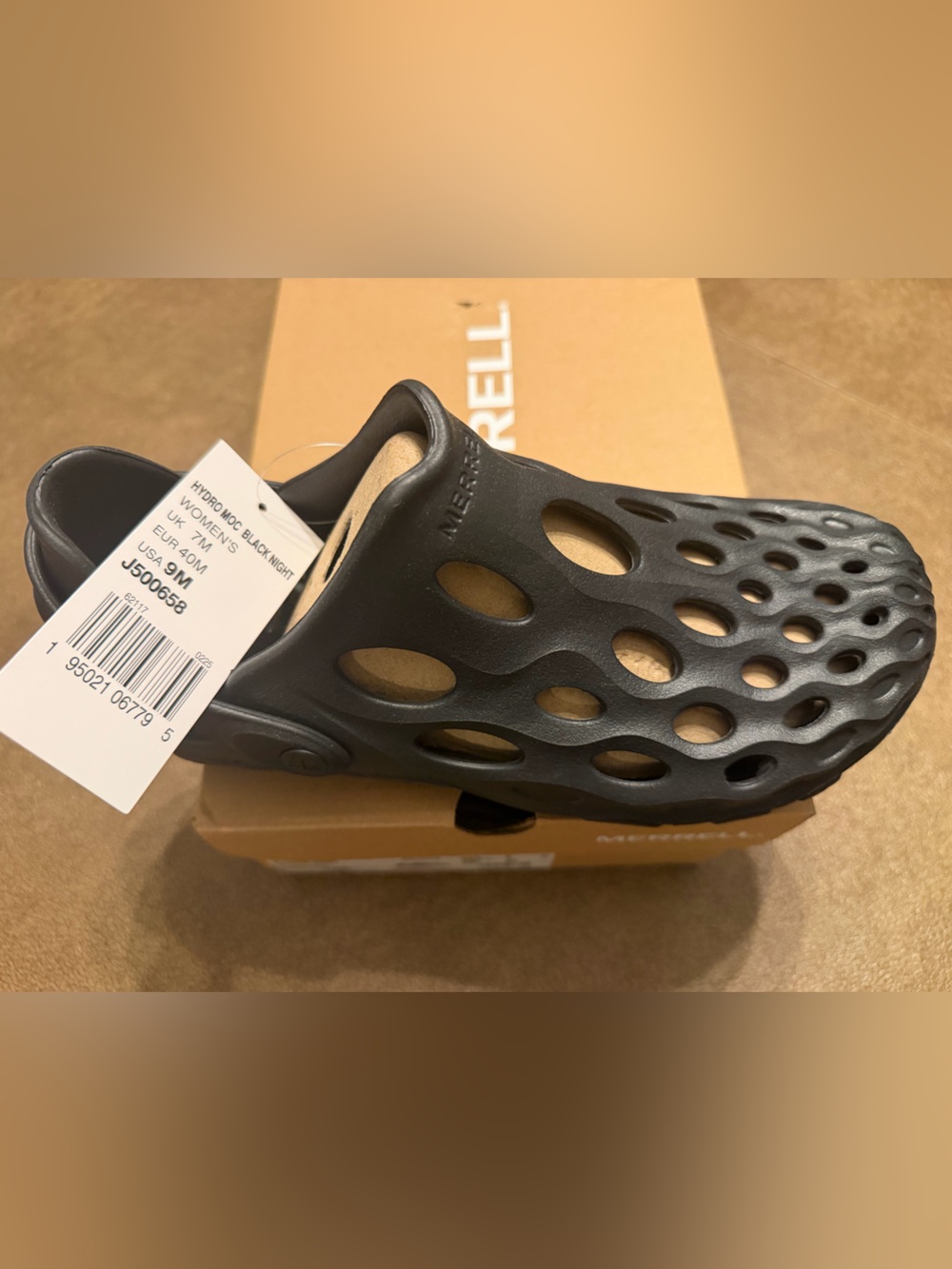 NWT Merrell Hydro Moc Women's Size 9 Clogs Water Shoes Black Night J50065, $40